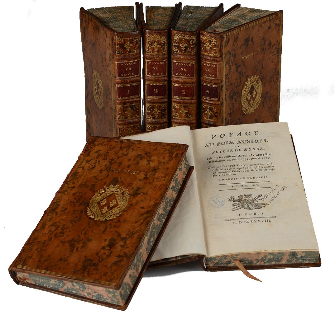 Troisième voyage de Cook ou voyage à l'océan Pacifique, 1785. FA 32 1, 2, 3, 4